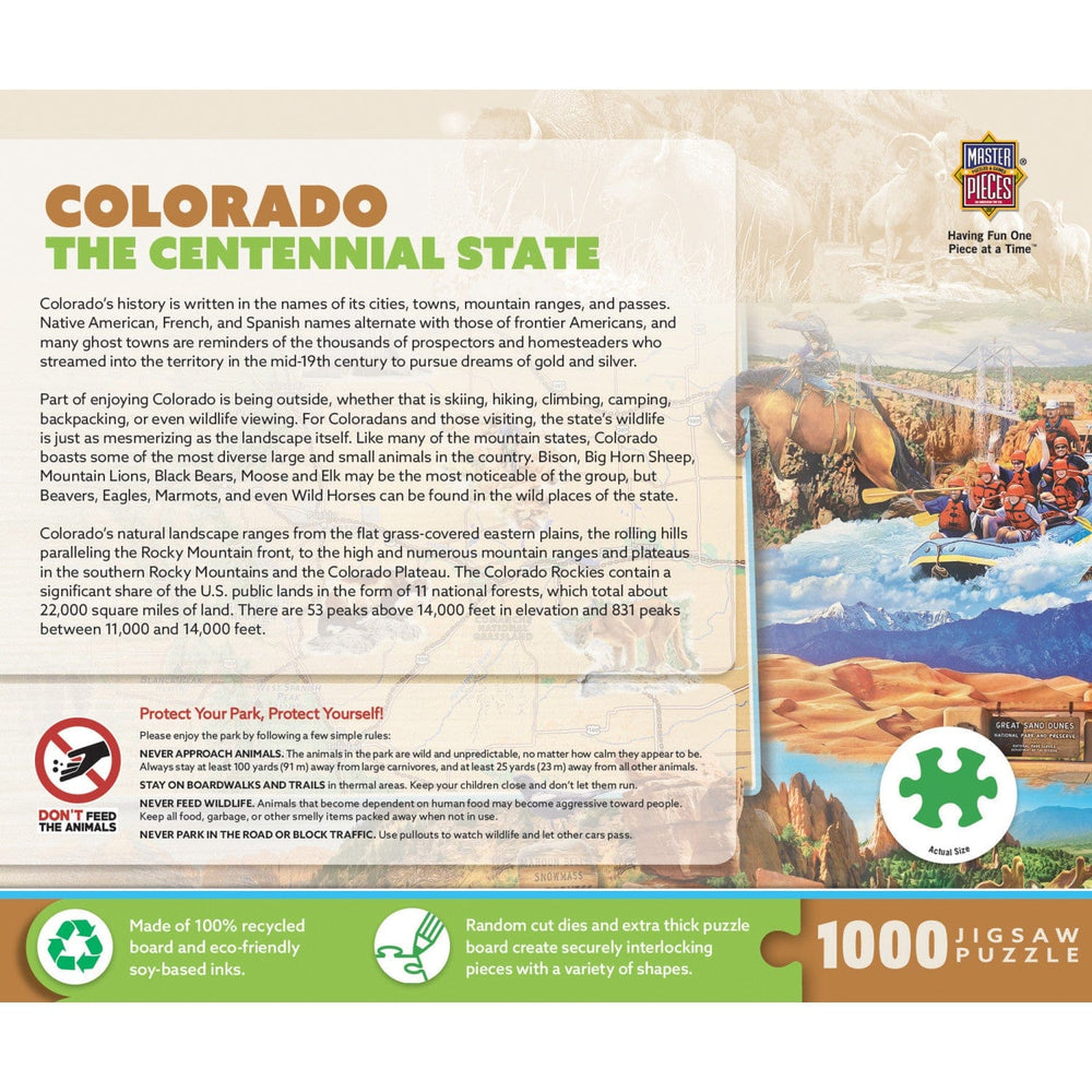 Colorado - The Centennial State 1000 Piece Jigsaw Puzzle (ONLINE ORDER ONLY)