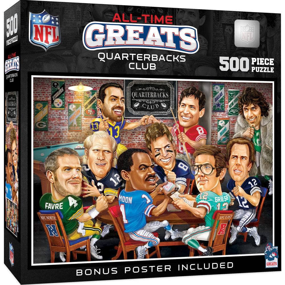 NFL Quarterbacks Club - All-Time Greats 500 Piece Jigsaw Puzzle