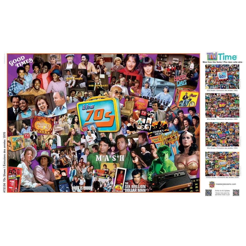 TV Time - 70's Shows 1000 Piece Jigsaw Puzzle (ONLINE ORDER ONLY)