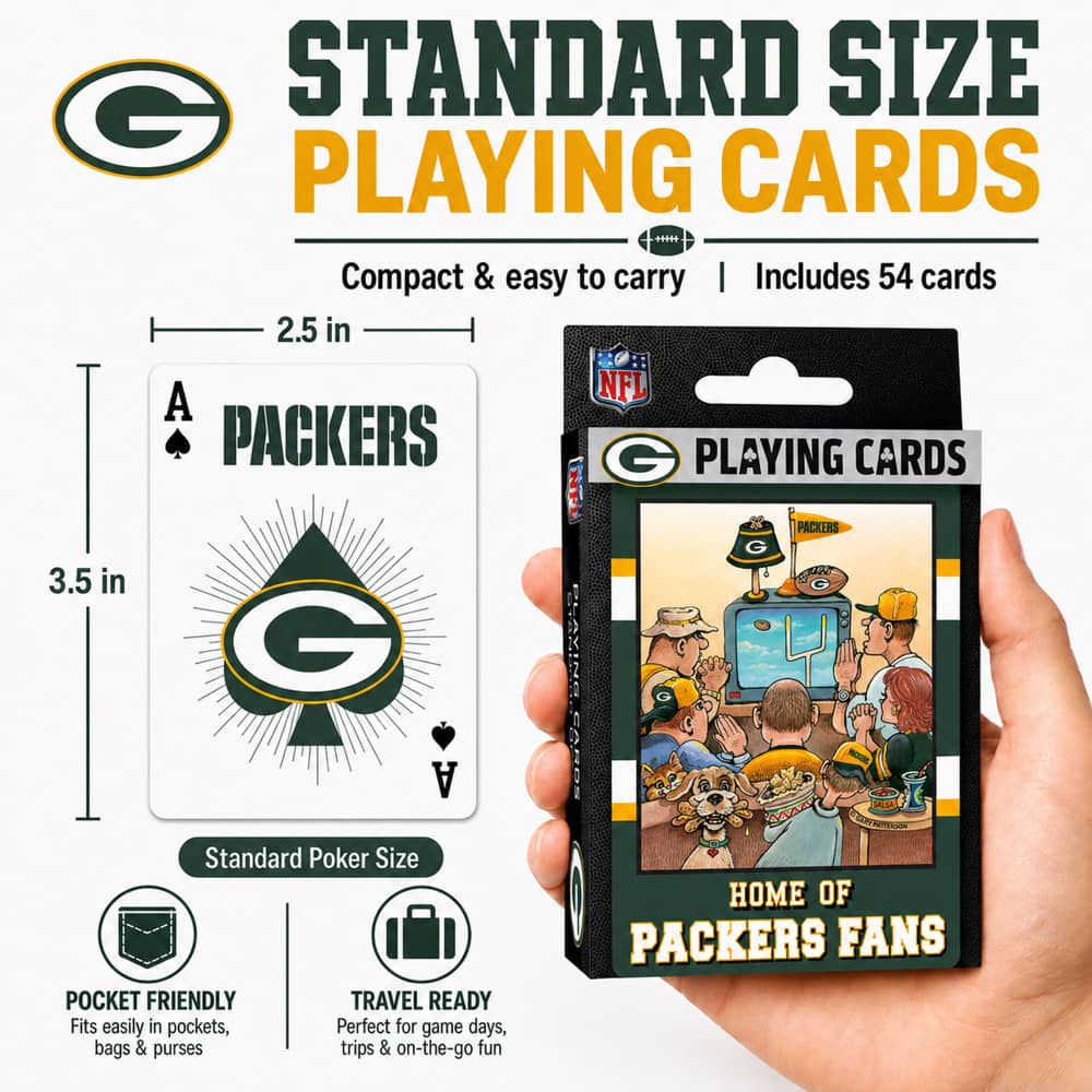 Green Bay Packers Fan Deck Playing Cards - 54 Card Deck