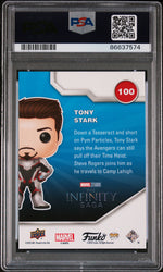 2023 UPPER DECK FUNKO POP MARVEL  TONY STARK SPECTRUM #100  PSA 10 (Online Order Only)