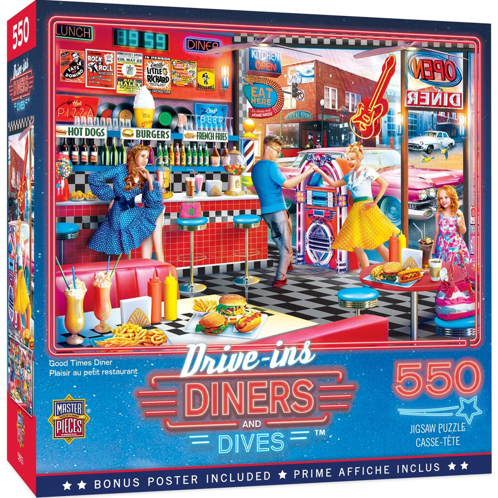 Drive-Ins, Diners & Dives - Good Times Diner 550 Piece Jigsaw Puzzle (ONLINE ORDER ONLY)
