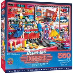 Drive-Ins, Diners & Dives - Good Times Diner 550 Piece Jigsaw Puzzle (ONLINE ORDER ONLY)