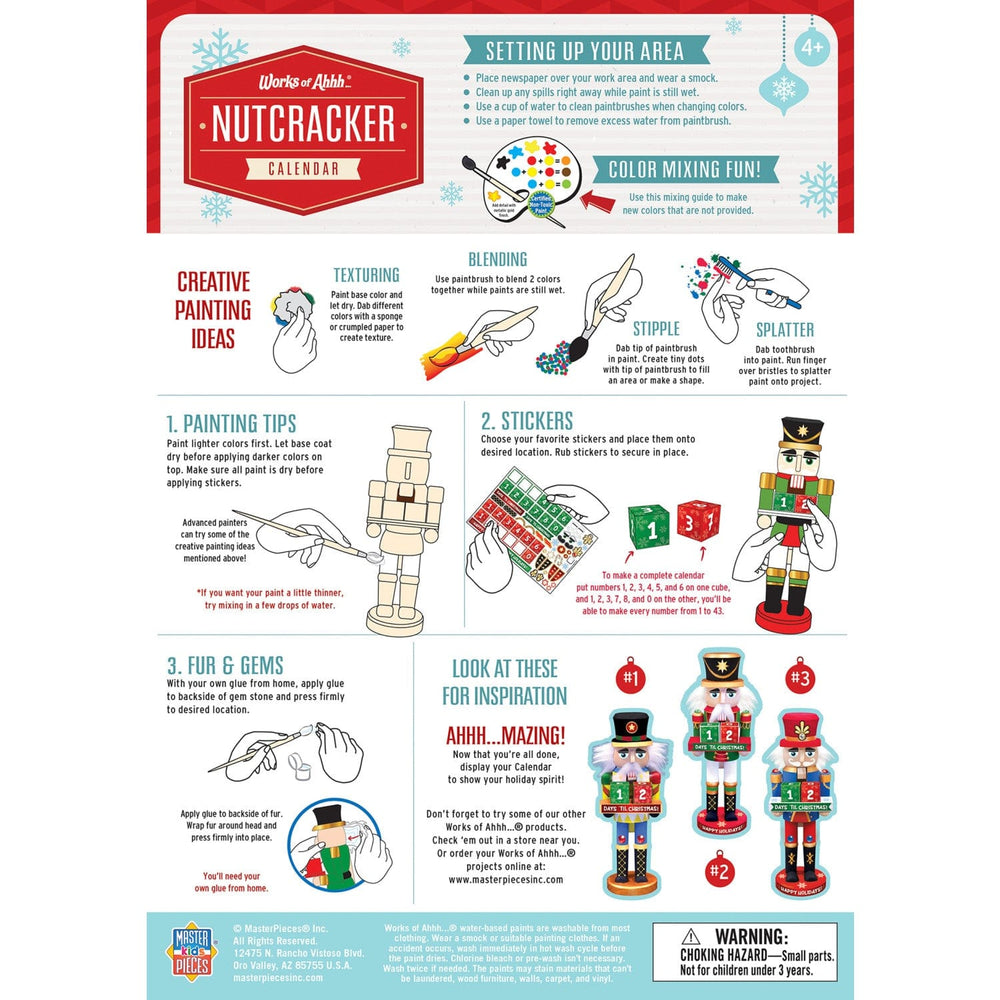 Nutcracker Calendar Wood Paint Set (ONLINE ORDER ONLY)