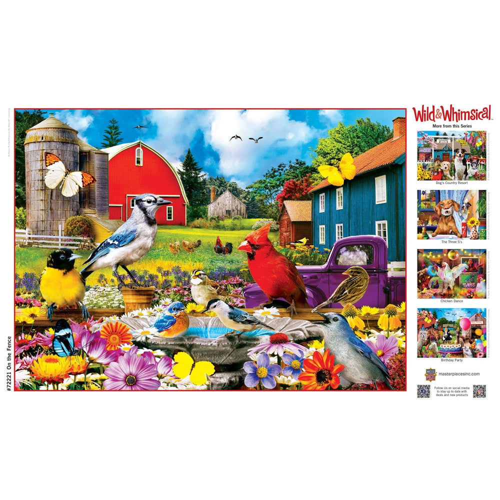 Wild & Whimsical - On The Fence 1000 Piece Jigsaw Puzzle (ONLINE ORDER ONLY)