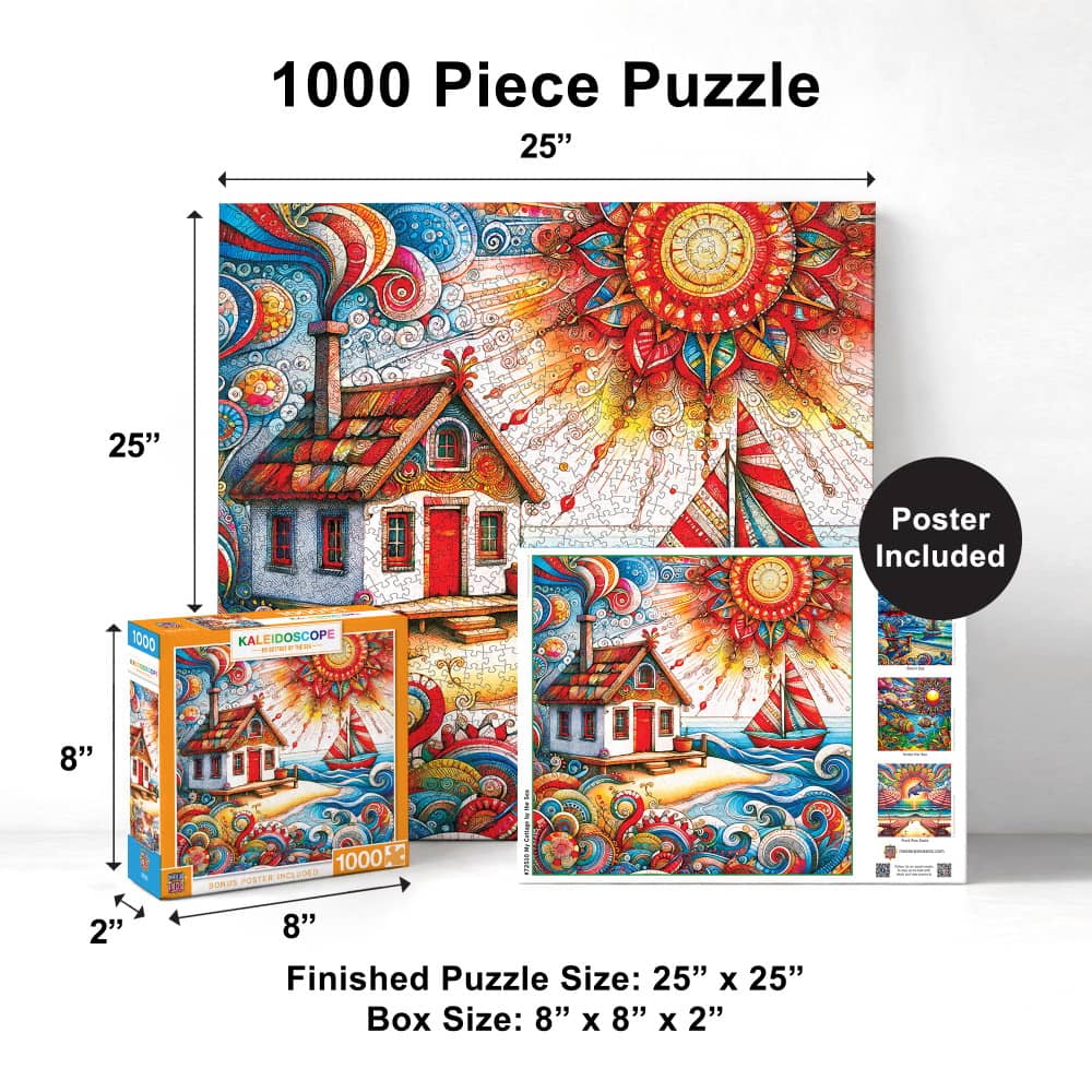 Kaleidoscope - My Cottage by the Sea 1000 Piece Jigsaw Puzzle