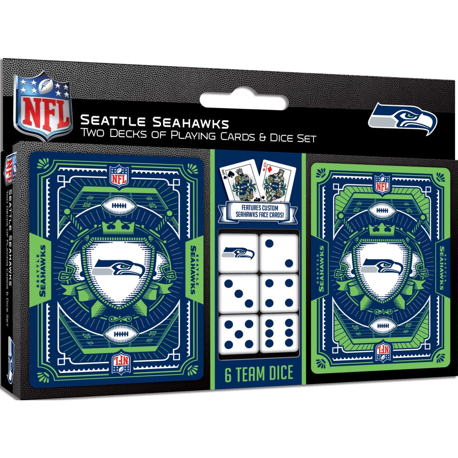 Seattle Seahawks - 2-Pack Playing Cards & Dice Set (ONLINE ORDER ONLY)