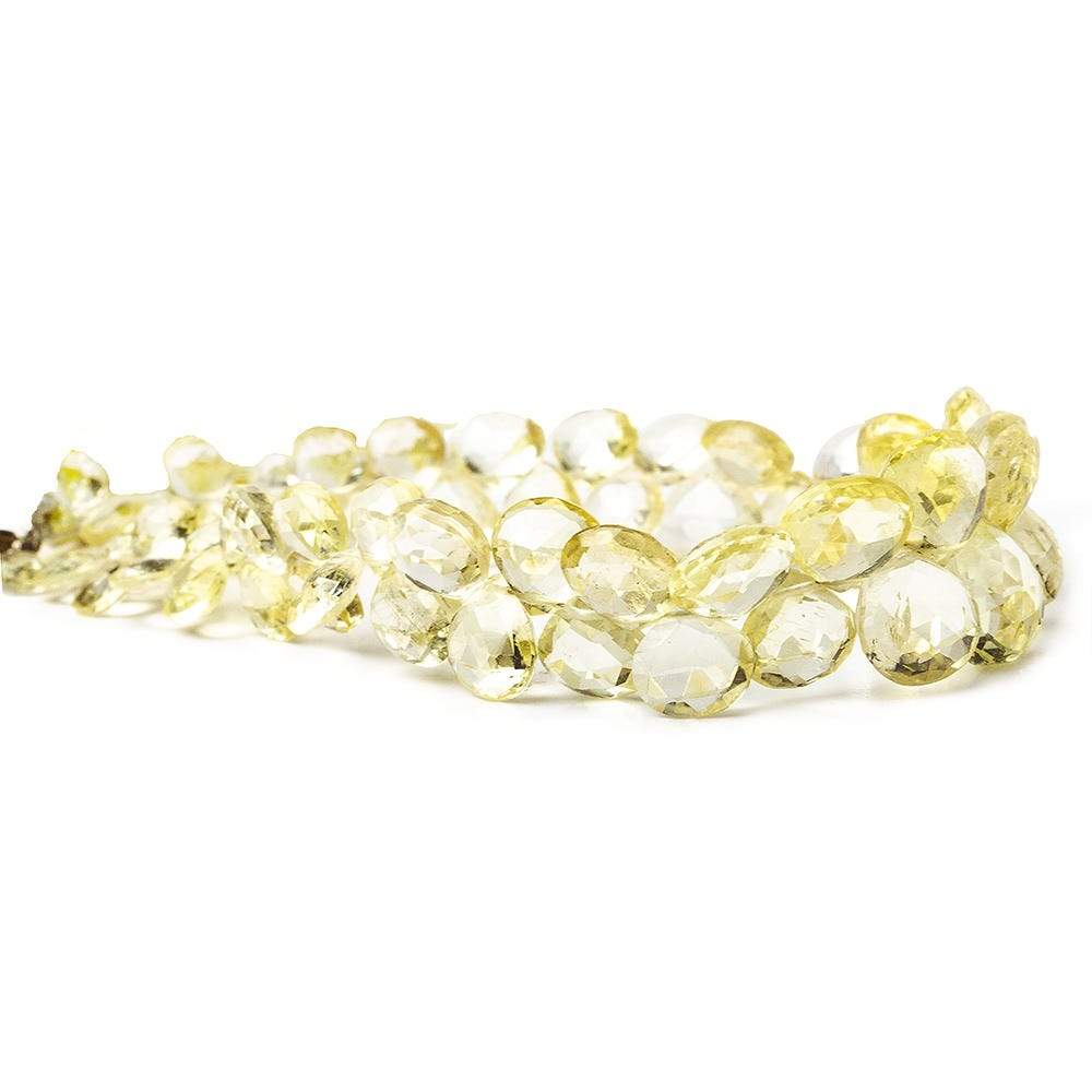 Yellow Scapolite Faceted Heart Briolette Beads AA Grade, 7.5 inch, 5x5x3-10x10x6mm, 56 pieces (ONLINE ORDER ONLY)