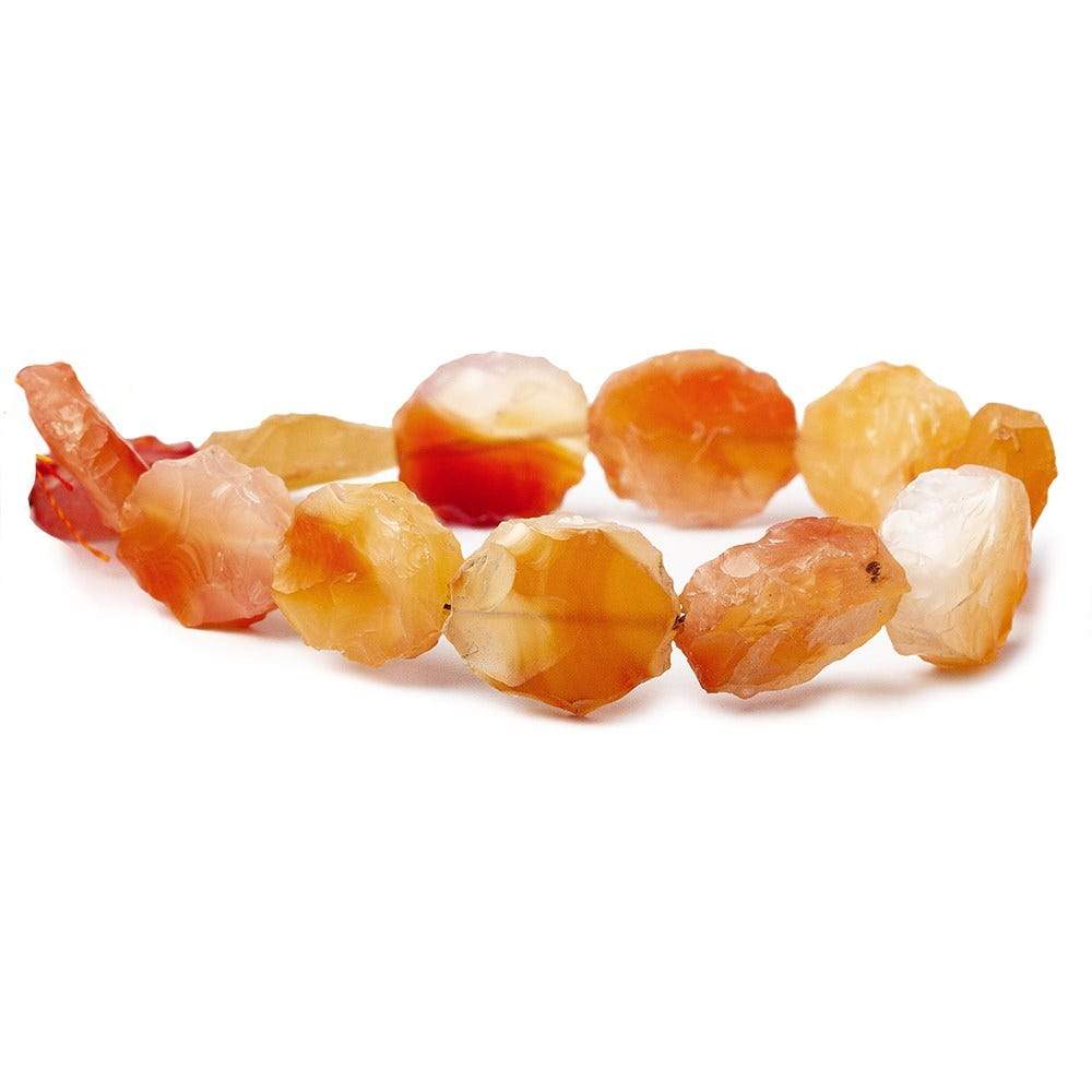 Yellowish Orange Agate Hammer Faceted Oval (ONLINE ORDER ONLY)