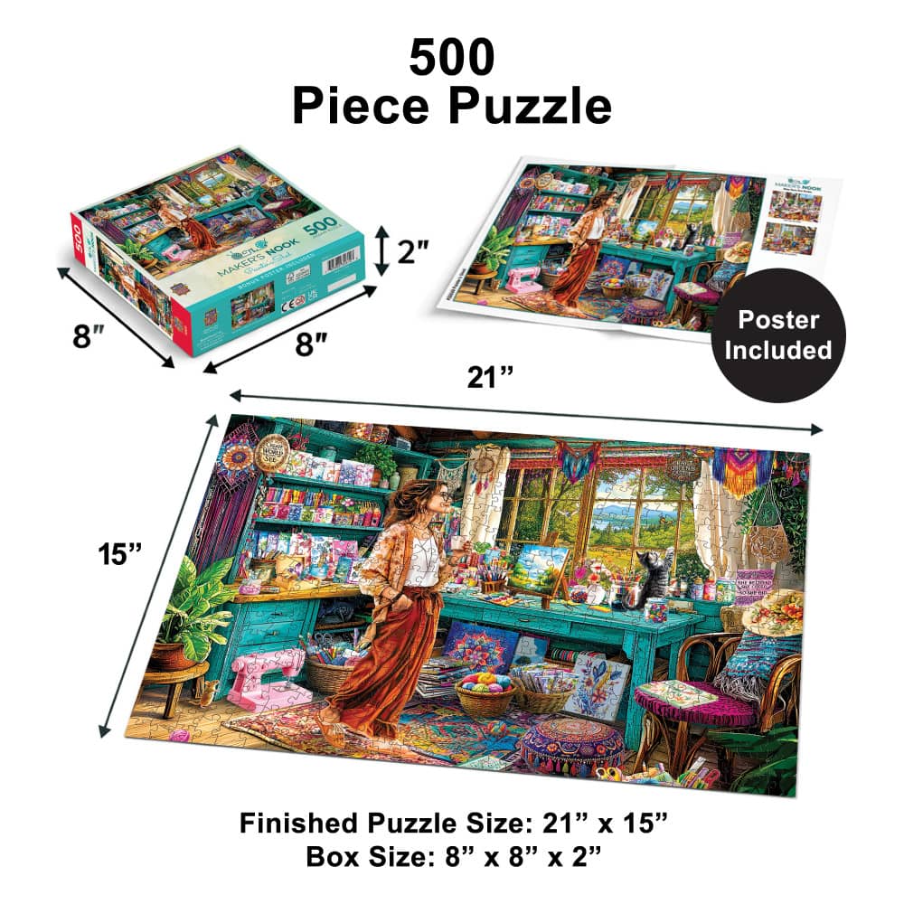 Maker's Nook - Painter's Shed 500 Piece Jigsaw Puzzle