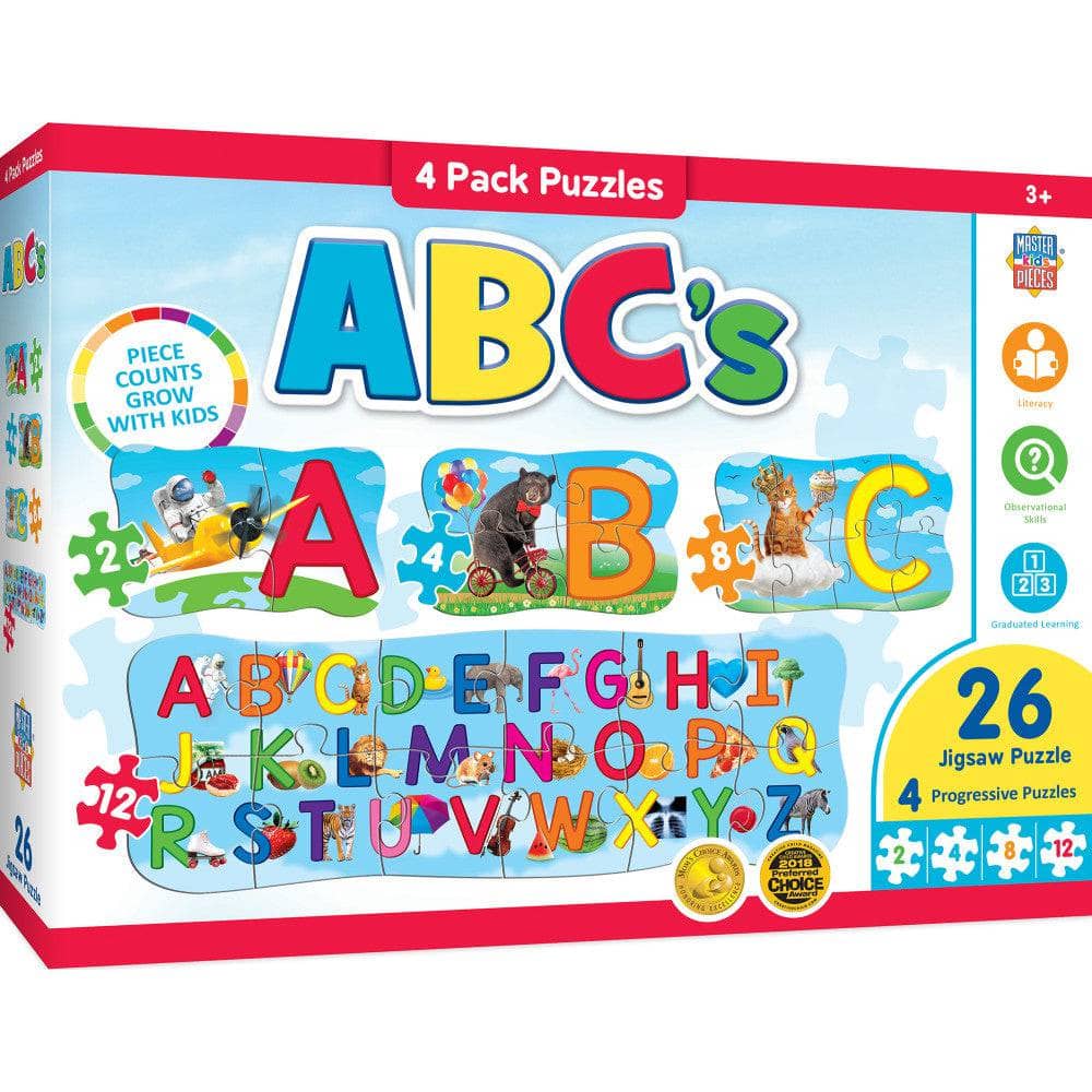 ABC's - Educational 4-Pack Jigsaw Puzzles (ONLINE ORDER ONLY)