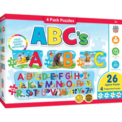 ABC's - Educational 4-Pack Jigsaw Puzzles (ONLINE ORDER ONLY)
