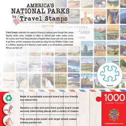 National Parks Travel Stamps 1000 Piece Jigsaw Puzzle (ONLINE ORDER ONLY)