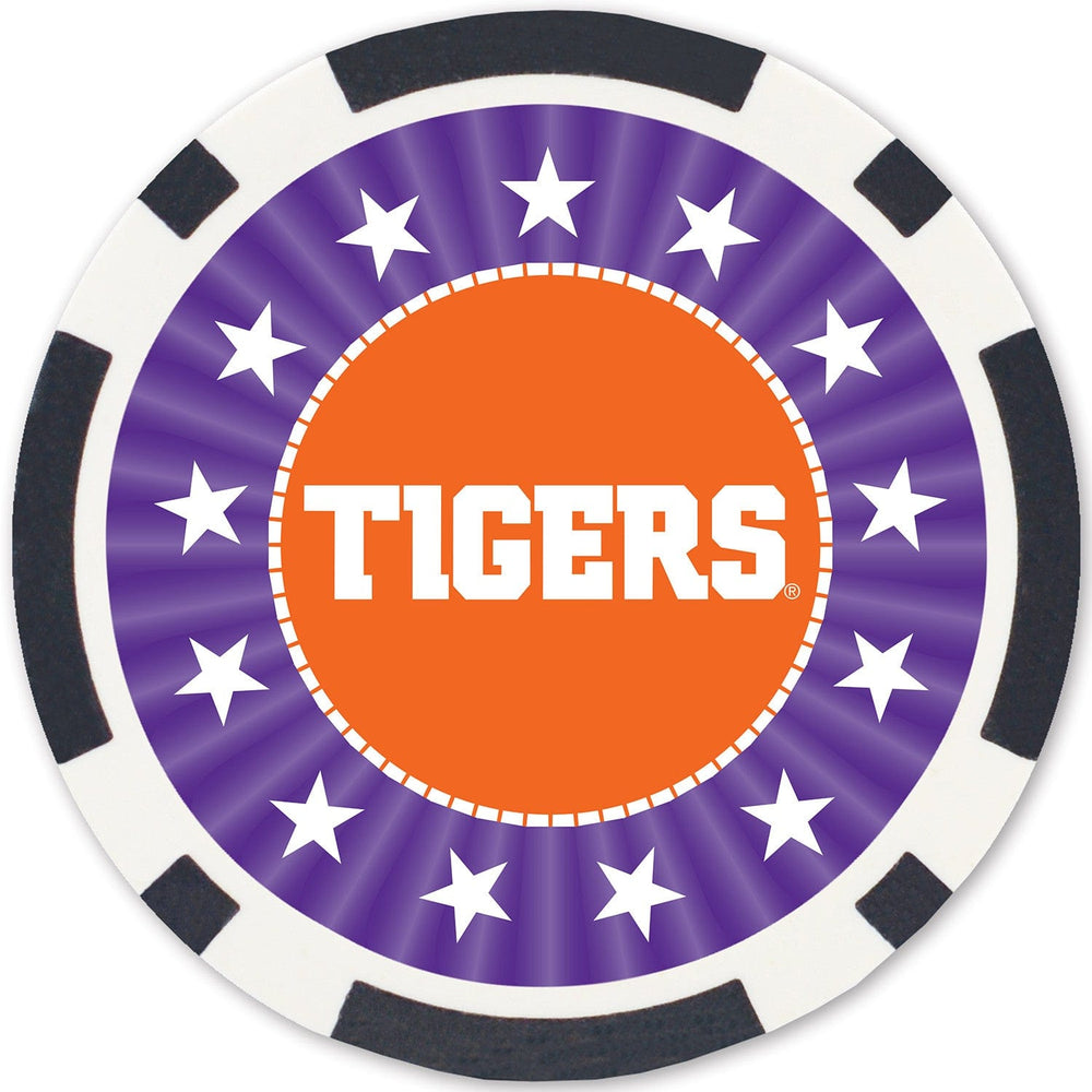 Clemson Tigers 100 Piece Poker Chips (ONLINE ORDER ONLY)