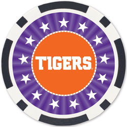 Clemson Tigers 100 Piece Poker Chips (ONLINE ORDER ONLY)