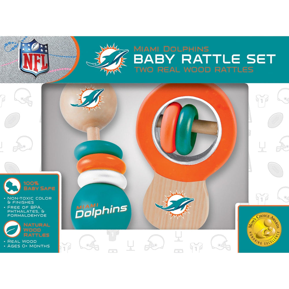 Miami Dolphins - Baby Rattles 2-Pack (ONLINE ORDER ONLY)