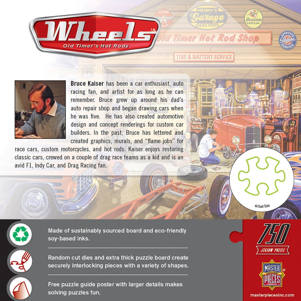 Wheels - Old Timer's Hot Rods 750 Piece Jigsaw Puzzle (ONLINE ORDER ONLY)