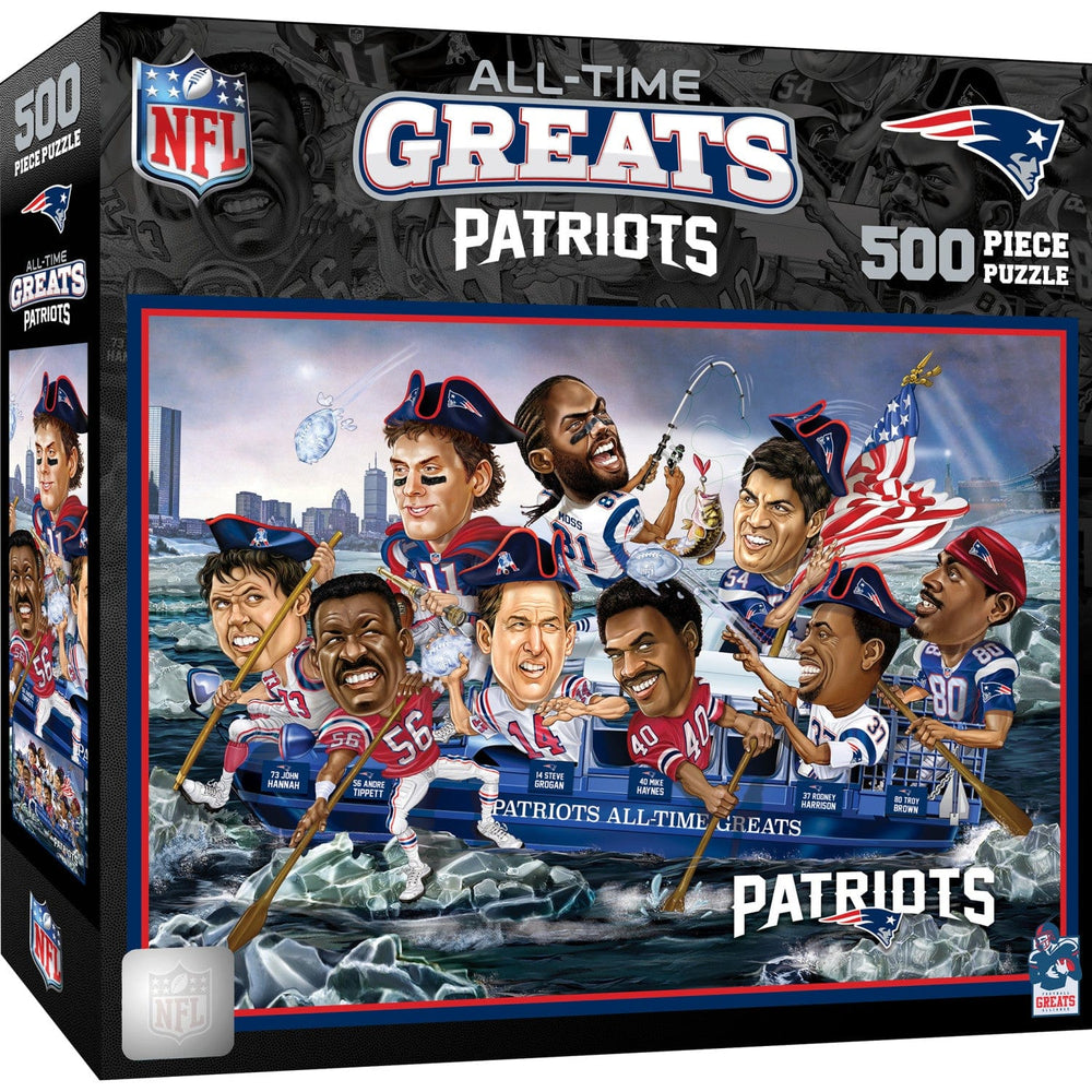 New England Patriots - All Time Greats 500 Piece Jigsaw Puzzle (ONLINE ORDER ONLY)