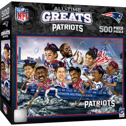New England Patriots - All Time Greats 500 Piece Jigsaw Puzzle (ONLINE ORDER ONLY)