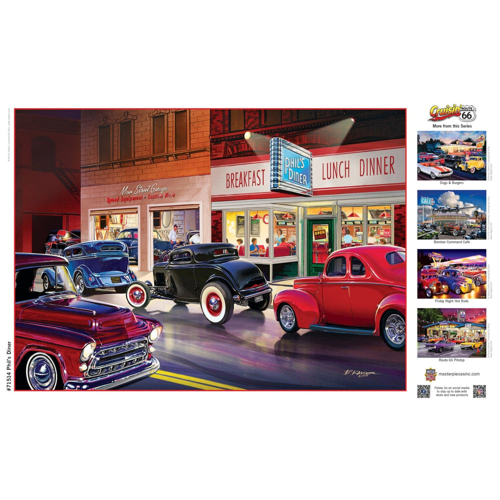Cruisin' Route 66 - Phil's Diner 1000 Piece Jigsaw Puzzle (ONLINE ORDER ONLY)