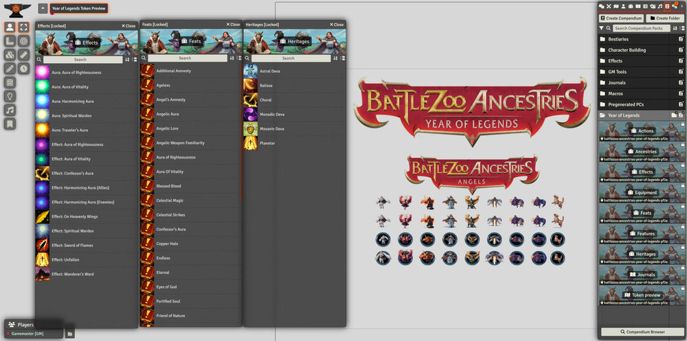 Battlezoo Ancestries: Year of Legends PDF & Foundry VTT (Online Order Only)