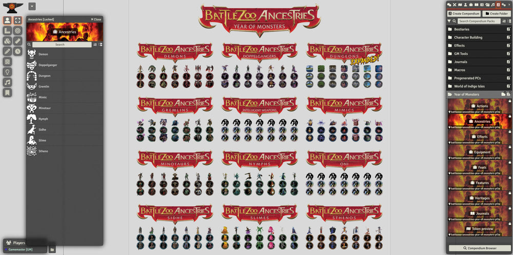 Battlezoo Ancestries: Classic Creatures Foundry VTT (Online Order Only)