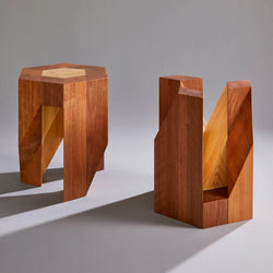 Yosegi Wood Stool Pair - Japanese Craftsmanship (ONLINE ORDER ONLY)