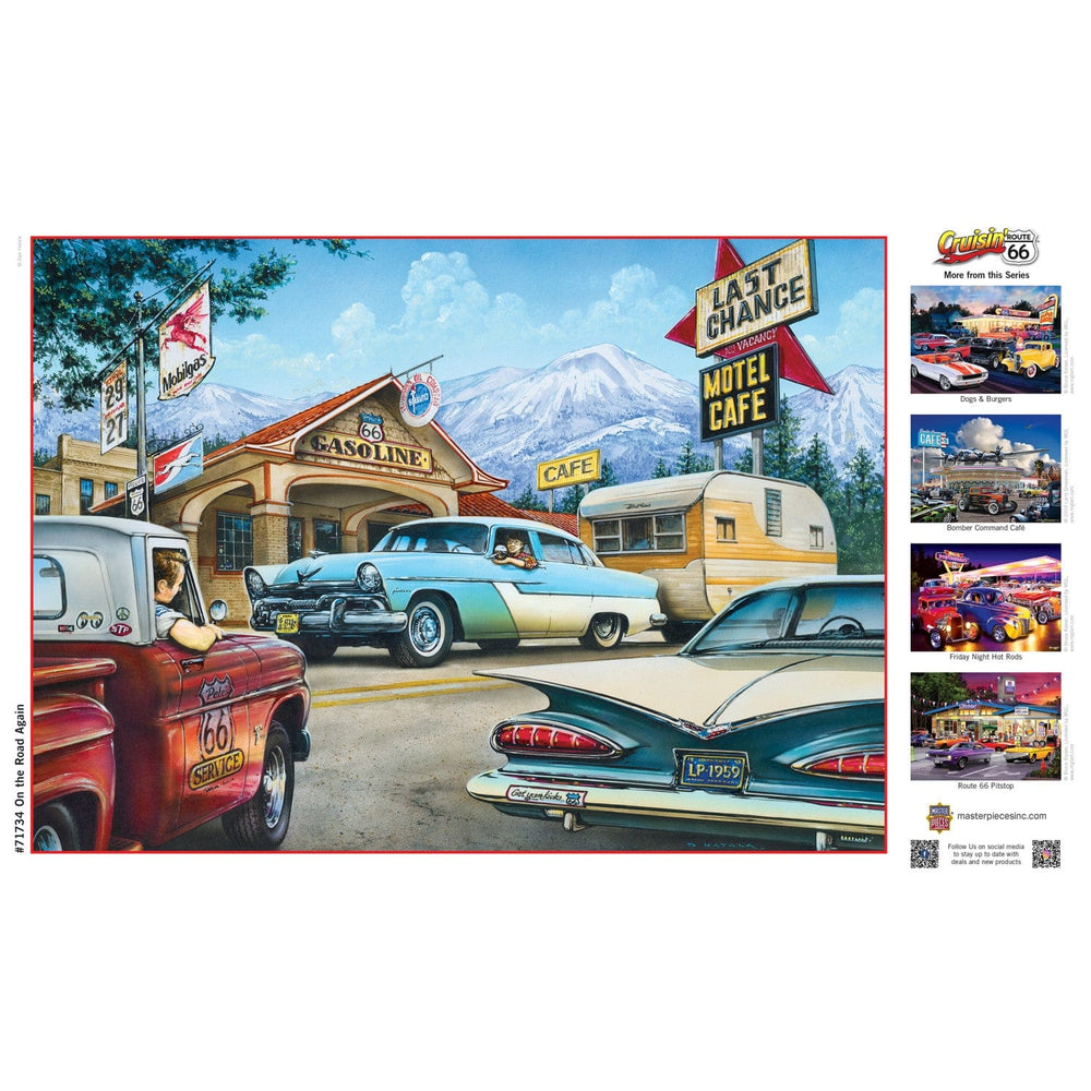 Cruisin' Route 66 - On the Road Again 1000 Piece Jigsaw Puzzle (ONLINE ORDER ONLY)