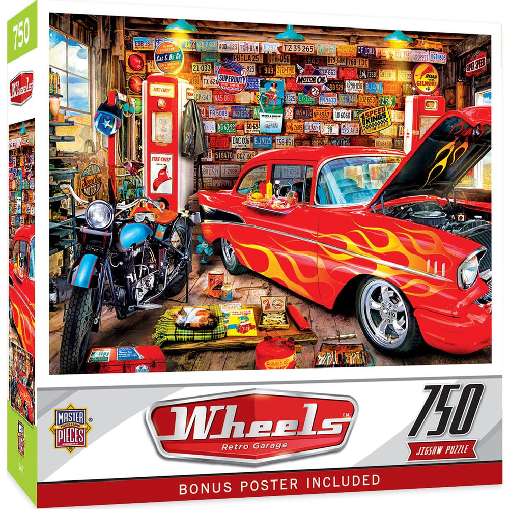 Wheels - Retro Garage 750 Piece Jigsaw Puzzle (ONLINE ORDER ONLY)