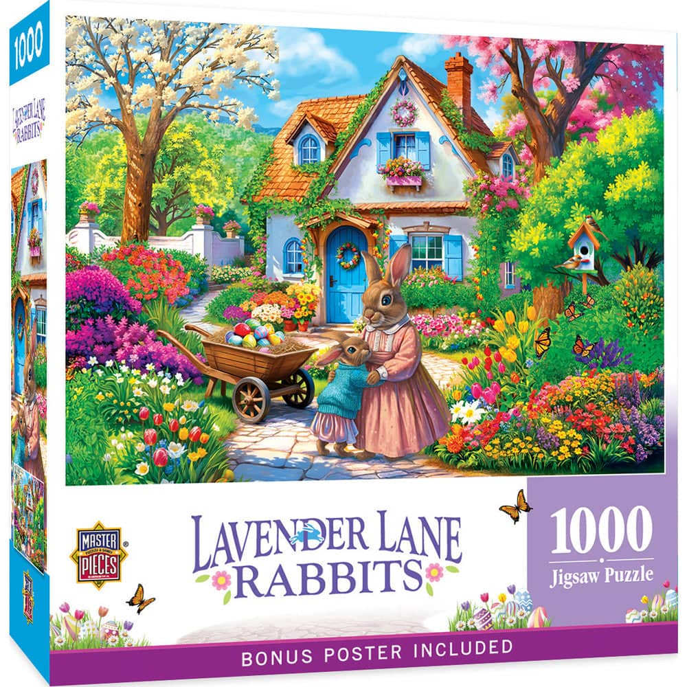 Easter - Lavender Lane Rabbits 1000 Piece Jigsaw Puzzle (ONLINE ORDER ONLY)