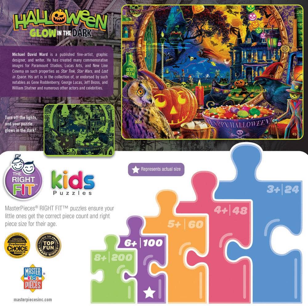 Halloween Glow in the Dark - Fright Night 100 Piece Jigsaw Puzzle (ONLINE ORDER ONLY)
