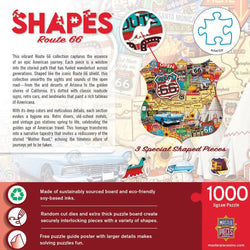 Route 66 1000 Piece Shaped Jigsaw Puzzle