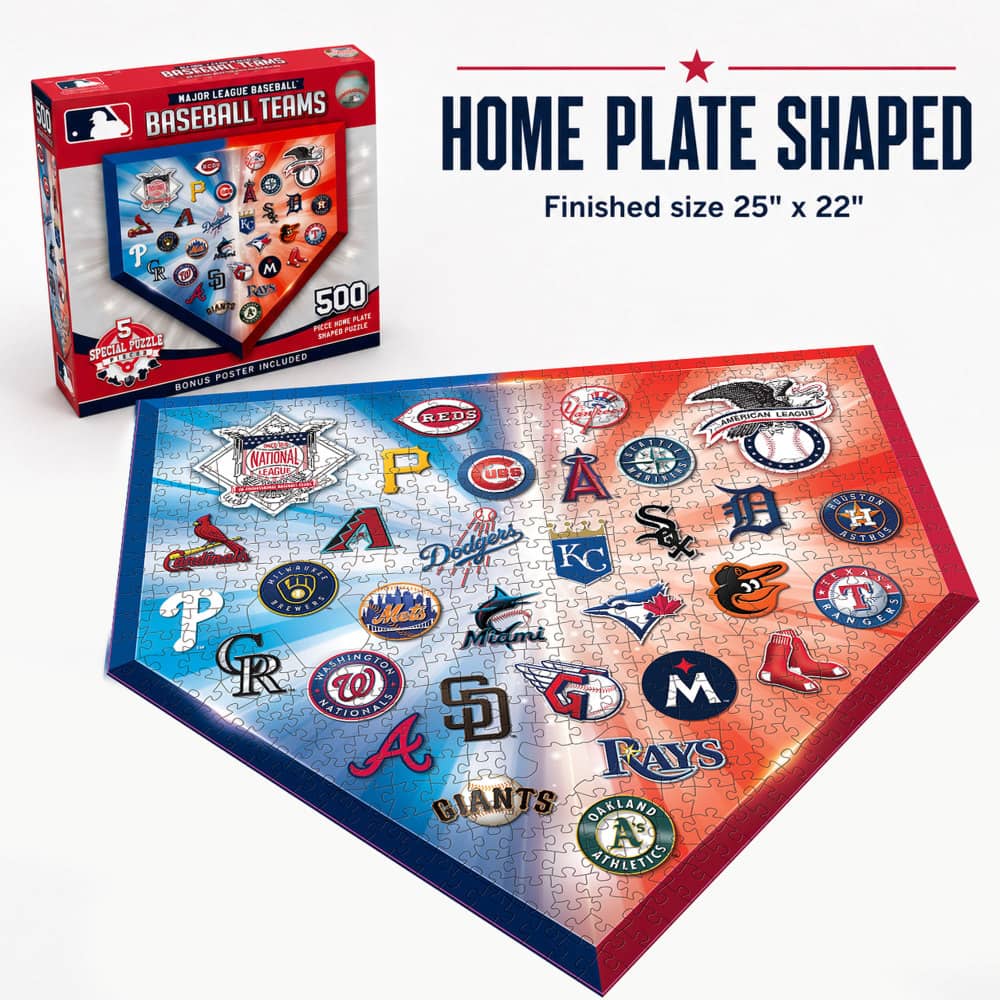 MLB - Home Plate 500 Piece Shaped Jigsaw Puzzle