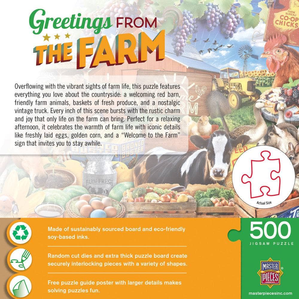 Greetings From the Farm - 500 Piece Jigsaw Puzzle