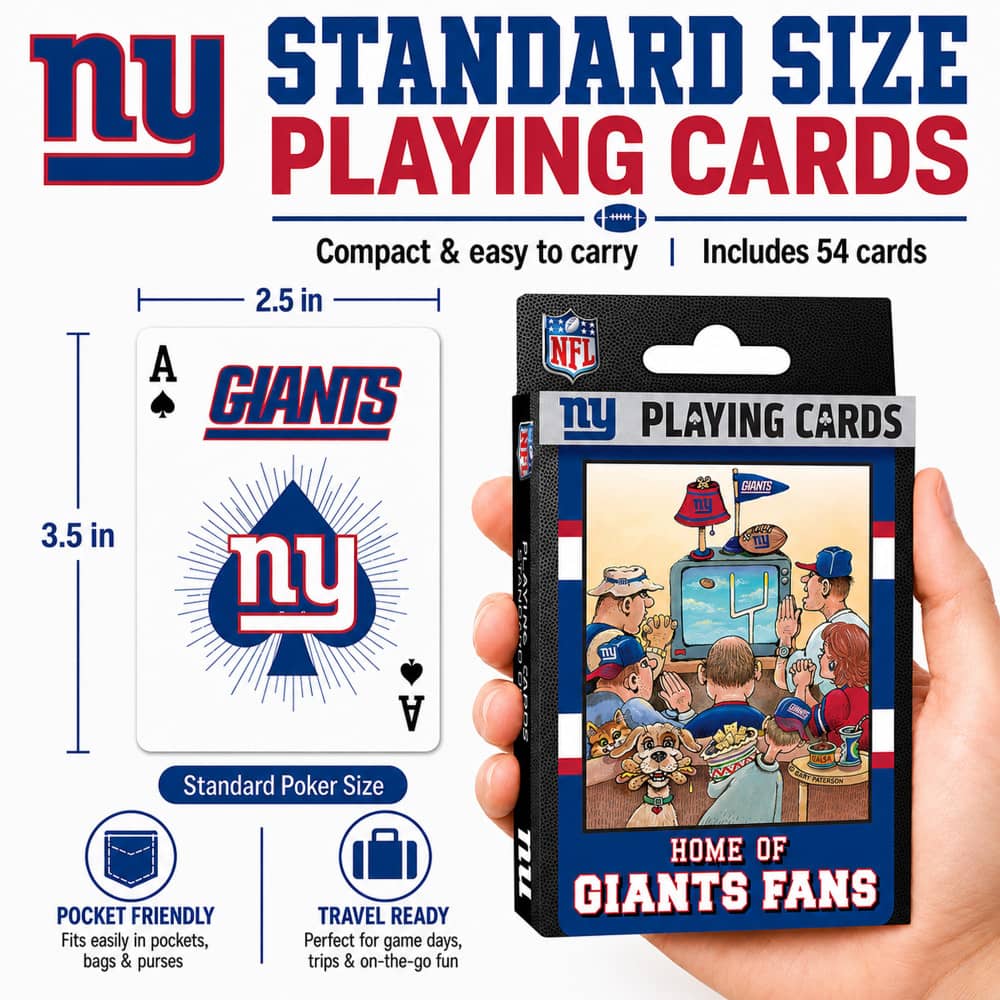 New York Giants Fan Deck Playing Cards - 54 Card Deck