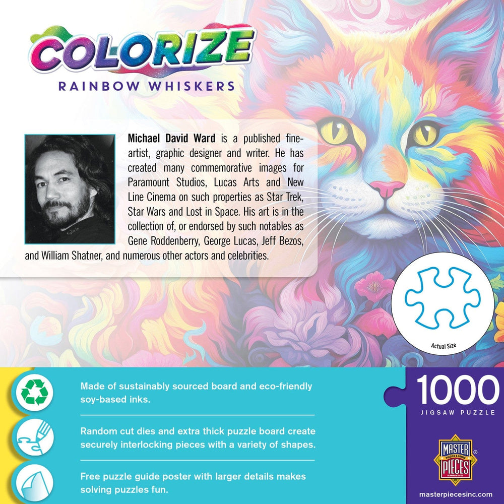 Colorize - Rainbow Whiskers 1000 Piece Jigsaw Puzzle (ONLINE ORDER ONLY)