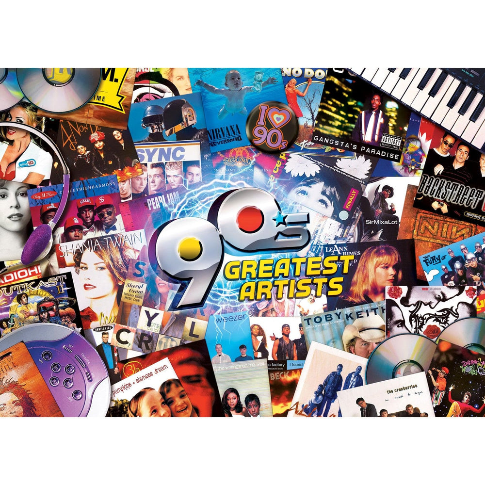 Greatest Hits - 90's Artists 1000 Piece Jigsaw Puzzle (ONLINE ORDER ONLY)