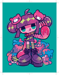 Yuri Takahashi - Strongest Me - Framed Giclee - Gloomy Bear Exhibition (ONLINE ORDER ONLY)