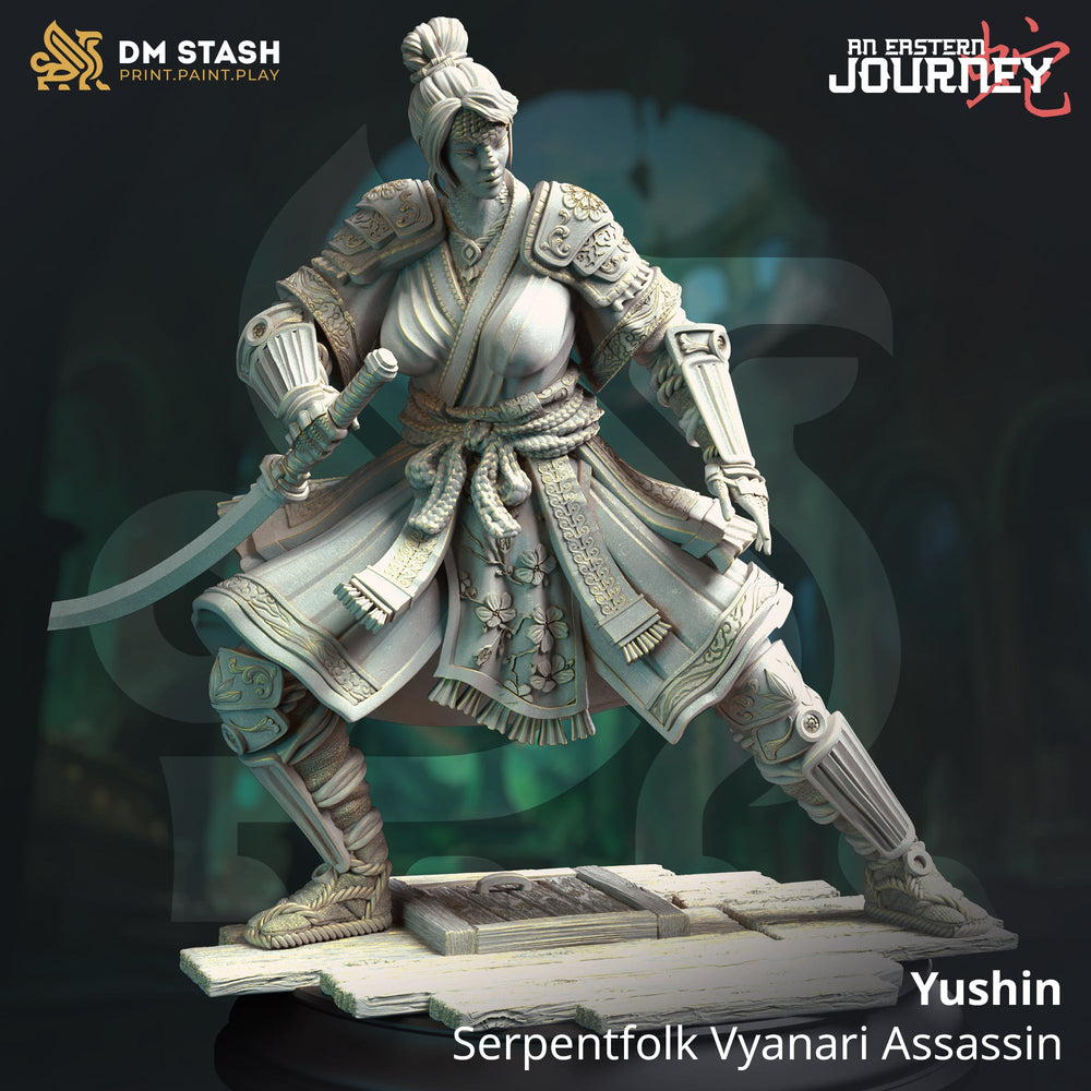 Yushin, Serpentfolk Vyanari Assassin (Female Yuan-ti Rogue) (Online Order Only)