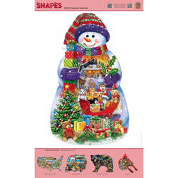 Shapes - Snowman Spectacle Shaped 1000 Piece Jigsaw puzzle (ONLINE ORDER ONLY)