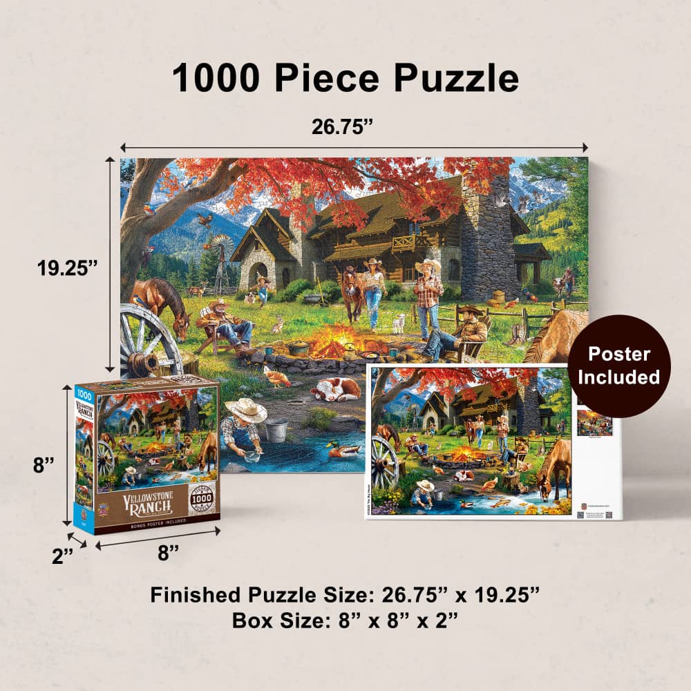 Yellowstone Ranch - The Big House 1000 Piece Jigsaw Puzzle