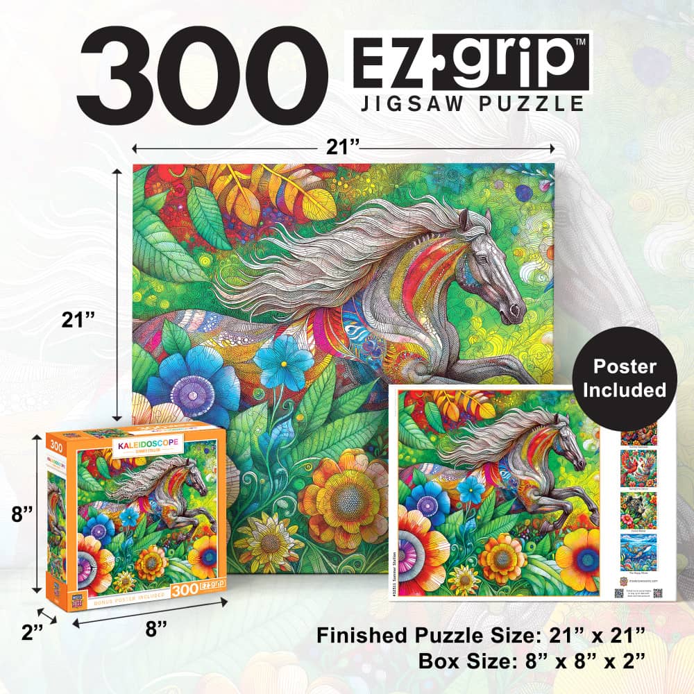 Kaleidoscope - Summer Stallion 300 Piece EZ Grip Jigsaw Puzzle