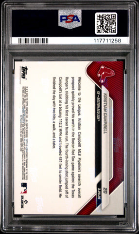 Graded 2025 Topps Now Kristian Campbell #20 Rookie RC Baseball Card PSA 8 Near Mint (ONLINE ORDER ONLY)