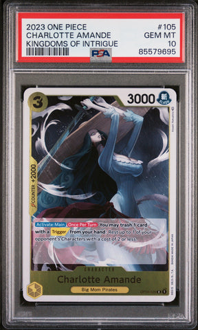 2023 ONE PIECE KINGDOMS OF INTRIGUE CHARLOTTE AMANDE #105 - PSA GEM MT 10 (Online Order Only)