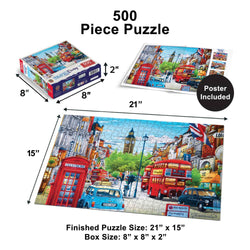 Travel Diary - London 500 Piece Jigsaw Puzzle