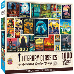 Vintage Posters - Literary Classics 1000 Piece Jigsaw Puzzle (ONLINE ORDER ONLY)