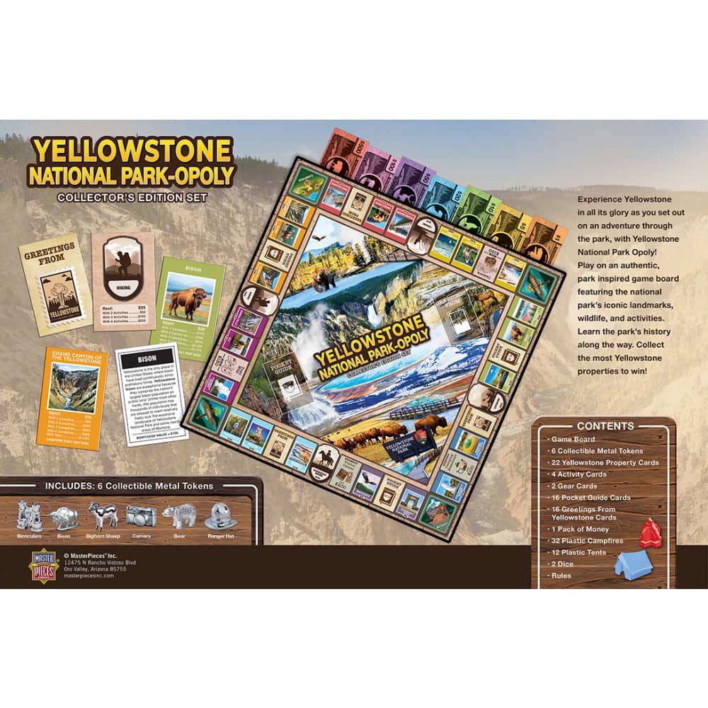 Yellowstone National Park Opoly Board Game