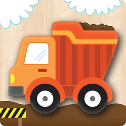 Vehicles Chunky Wood Puzzles - Kids 4-Pack