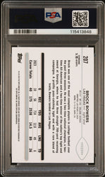 Graded 2024 Topps Chrome Brock Bowers #207 Rookie RC Football Card PSA 9 Mint (ONLINE ORDER ONLY)
