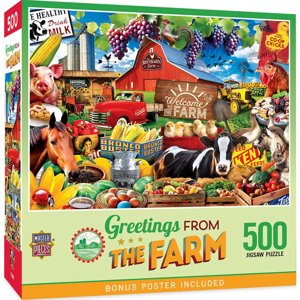 Greetings From the Farm - 500 Piece Jigsaw Puzzle (ONLINE ORDER ONLY)